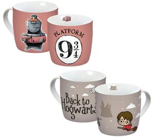 Tazza di Harry Potter "Hogwarts Express" o "Ritorno a Hogwarts" da 300 ml in porcellana con manico a cuore, rosa o grigia