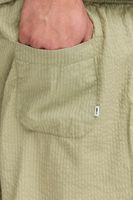 Pantaloncini da uomo classici SOLID SDLiam in seersucker con etichetta, modello casual 21108637, disponibili nei colori verde, bianco o blu