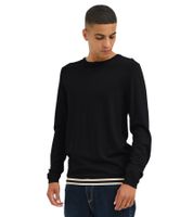Maglione girocollo da uomo BLEND Classic in maglia fine 20717260 Nero, Marrone, Blu o Beige