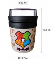 Portapranzo termico da 500 ml con coperchio, a tema Harry Potter, ispirato a Hogwarts Express o Ritorno a Hogwarts, per cibi caldi e freddi, disponibile nei colori rosa o grigio.