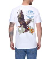 STAPLE Men's Cotton T-Shirt with Back or Front Print – Crew Neck – White, Black, or Olive Green