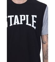 STAPLE Men's Cotton T-Shirt with Back or Front Print – Crew Neck – White, Black, or Olive Green