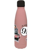 Harry Potter Isolierflasche Back to Hogwarts oder Hogwarts Express 500 ml Edelstahl Trinkflasche Thermoflasche im magischen Design Rosa oder Grau