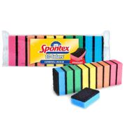 Spontex Pot Scourers with Anti-Grease Protection – Cleaning & Dishwashing Sponges – 10-Pack (9891899) – Multicolor/Green