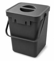 5-Liter Organic Waste Bin with Carrying Handle – Household Trash Can 9892023 (Grey)