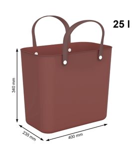 Sustainable Rotho Multibag ALBULA 25L Ocean-Bound Plastic Carry Bag / Shopping Basket 7670987 Red