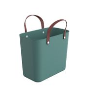 Nachhaltige Rotho Multibag ALBULA 25L Ocean-Bound Plastic Tragetasche Einkaufskorb 7779735 Mistelzweig Grün/Braun