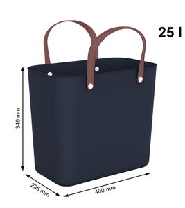 Sustainable Rotho Multibag ALBULA 25L Ocean-Bound Plastic Carry Bag / Shopping Basket 9082899 Dark Blue