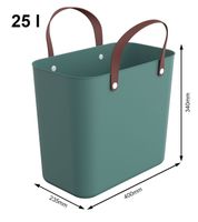 Sustainable Rotho Multibag ALBULA 25L Ocean-Bound Plastic Tote Bag / Shopping Basket – Red, Green, or Blue