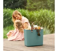Sustainable Rotho Multibag ALBULA 25L Ocean-Bound Plastic Tote Bag / Shopping Basket – Red, Green, or Blue