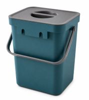 5-Liter Organic Waste Bin with Carrying Handle – Household Trash Can 9978255 (Blue/Grey)