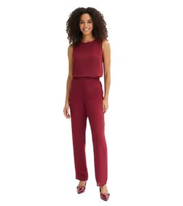 Pantaloni da donna fluidi, pantaloni eleganti e semplici, pantaloni per tutti i giorni 938967 bordeaux