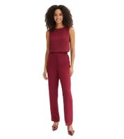 Pantalones fluidos para mujer, pantalones sencillos de vestir, pantalones de uso diario 938967 color burdeos