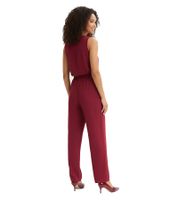 Pantalones fluidos para mujer, pantalones sencillos de vestir, pantalones de uso diario 938967 color burdeos