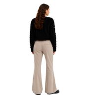 Pantalones anchos acampanados para mujer 914072 Beige