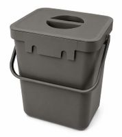 5-Liter Organic Waste Bin with Carrying Handle – Household Trash Can 9977753 (Grey)