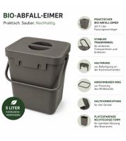 5-Liter Organic Waste Bin with Carrying Handle – Household Trash Can 9977753 (Grey)