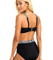 Timeless Women's Bikini Set – Two-Piece Minimizer Swimwear with Padded Straps (Cup Size E) – Style 914316 – Black/White