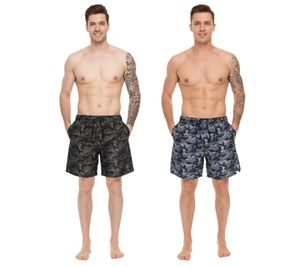 Pierre Cardin Men's Camouflage Swim Shorts / Swim Trunks LA203937 – Khaki or Blue/Khaki-Green