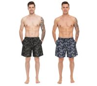 Pierre Cardin Men's Camouflage Swim Shorts / Swim Trunks LA203937 – Khaki or Blue/Khaki-Green