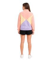 Kinder Troyer-Pullover für Mädchen Stehkragen-Pulli Alltags-Pullover 925305 Rosa/Beige/Lila