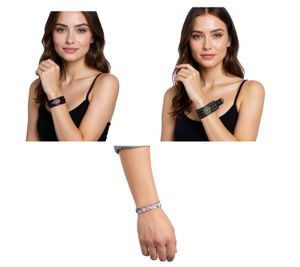 HIM Armband Rockband Fan-Artikel Arm-Schmuck in Schwarz/Gold Weiß/Schwarz oder Schwarz/Rosa
