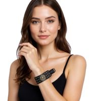 HIM Armband Rockband Fan-Artikel Arm-Schmuck in Schwarz/Gold Weiß/Schwarz oder Schwarz/Rosa