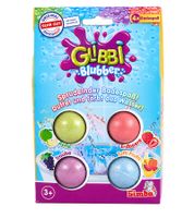 4er Pack GLIBBI Badekugeln Blubber Sprudelnder Badezusatz für Kinder ab 3 Jahren Sparpack 4 Badebomben (16 Stück) mit Farbe & Duft Bunt