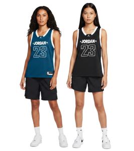 NIKE Jordan Jersey 23 Damen Basketball-Shirt mit Mesh-Gewebe Tank-Top Sport-Shirt FN6687 in Blau oder Schwarz