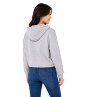Sudadera informal con capucha para mujer de KangaROOS con cordón ajustable en la capucha y el bajo, jersey con capucha, jersey de algodón, gris jaspeado.