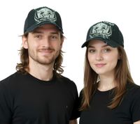 Motörhead Trucker-Cap & Baseball-Cap Fan-Merch Schwarz/Weiß - Baumwoll-Cap mit Karten-Stickerei oder Mesh-Cap mit Band-Logo