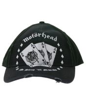 Motörhead Trucker-Cap & Baseball-Cap Fan-Merch Schwarz/Weiß - Baumwoll-Cap mit Karten-Stickerei oder Mesh-Cap mit Band-Logo