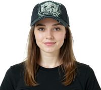 Motörhead Trucker-Cap & Baseball-Cap Fan-Merch Schwarz/Weiß - Baumwoll-Cap mit Karten-Stickerei oder Mesh-Cap mit Band-Logo