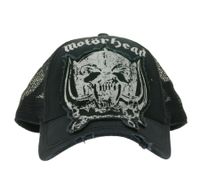 Motörhead Trucker-Cap & Baseball-Cap Fan-Merch Schwarz/Weiß - Baumwoll-Cap mit Karten-Stickerei oder Mesh-Cap mit Band-Logo