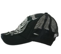 Motörhead Trucker-Cap & Baseball-Cap Fan-Merch Schwarz/Weiß - Baumwoll-Cap mit Karten-Stickerei oder Mesh-Cap mit Band-Logo