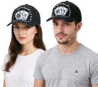 Motörhead Trucker-Cap & Baseball-Cap Fan-Merch Schwarz/Weiß - Baumwoll-Cap mit Karten-Stickerei oder Mesh-Cap mit Band-Logo
