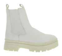 Lässiger Damen Chelsea-Boots mit profilierter Sohle Schlupf-Stiefelette Winter-Boots 948556 Weiß
