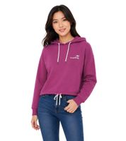 lässiger KangaROOS Damen Hoodie mit Kordelzug an Kapuze und Saum Kapuzen-Sweater Baumwoll-Pullover Grau meliert oder Violett