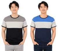 klassisches SOLID SDCody Herren T-Shirt mit Rundhals Shirt 21300032ME in Blau oder Grau