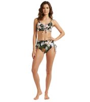 Completo bikini minimizzante da donna Timeless con stampa floreale, coppa F, 925193 Nero/Multicolore