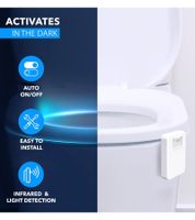 3er Pack LumiLux Toilettenbeleuchtung mit Bewegungsmelder Toilettenschüsselbeleuchtung 16-farbige LED Weiß