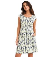 Abito tubino da donna senza tempo con una fantasia accattivante, senza maniche in cotone 914146 Verde/Nero
