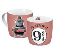 3-Pack Harry Potter "Hogwarts Express" Mug – 300 ml Porcelain Cup with Heart-Shaped Handle (Pink)