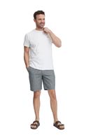 Classic FQ1924 FQHenry Men's Linen Shorts with Zipper (Style 21900626) in Beige or Grey