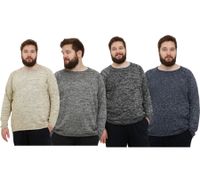 Classic BLEND BHDan BT Men's Fine-Knit Round-Neck Sweater – Plus Sizes 20713439 in Beige, Grey, Black, or Blue