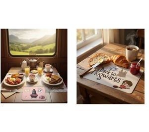 Planche à petit-déjeuner Harry Potter Poudlard, motif magique, 24 x 15 cm, en mélamine rose ou grise