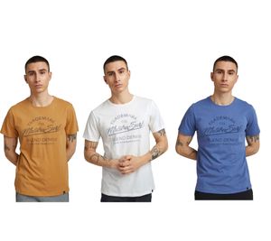 T-shirt homme BLEND BHAmatus Classic à col rond 20714728ME, disponible en jaune, blanc ou bleu
