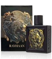 Eau de Parfum Rayhaan Lion pour Homme : Un parfum doux et épicé aux notes fraîches et chaudes, 100 ml, Flacon Noir