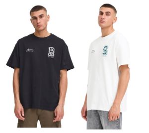 Camiseta clásica de cuello redondo SOLID SDRowdy para hombre (21108686) en negro o blanco
