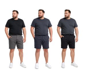Classic SOLID SDMontijo BT men's chino shorts with zip fly (plus sizes 21300875) in grey, blue, or black